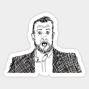 alex horne - shocker Sticker